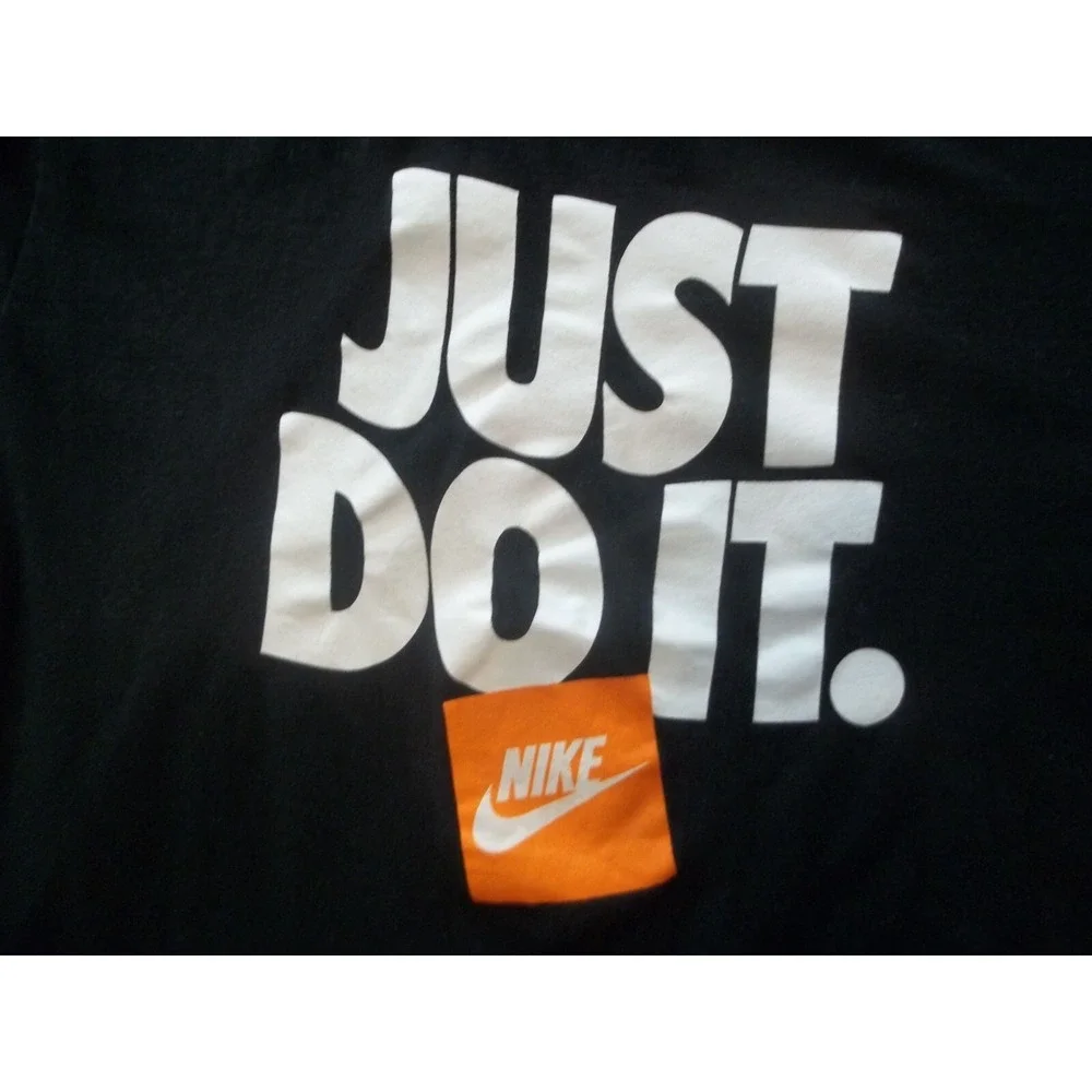 Nike The Nike Tee Shirt Mens S Black Just Do It Big Graphic Short Sleeve Classic